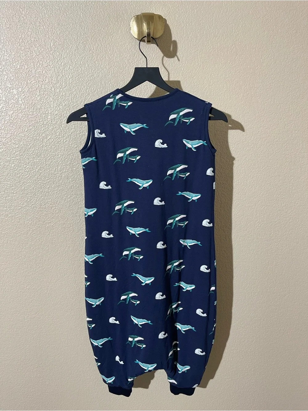 Kyte BABY Navy Whale Print Sleeveless Pajama Sleepsack